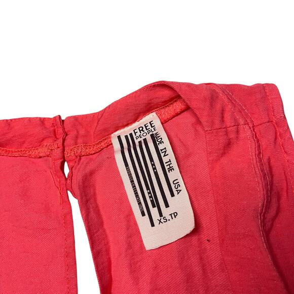 Free People Vintage Matching Open Back Crop Top and Shorts Set Size XS - Picture 3 of 8